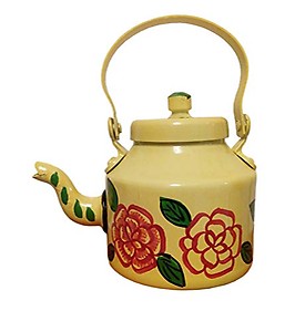 Kettle/Home Decor and Gift Purpose Metal Hand Painted Designer Tea/Coffee Kettle (18 cm x 13 cm) price in India.