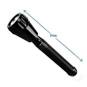 Impex Lumin-X1 Rechargeable Super Bright LED Light Flashlight with Sharp & Long Range Beam, Machined Aircraft Aluminium Body, (200 mm) price in India.