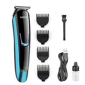 VGR V-183 Professional Rechargeable Cordless Electric Hair Clippers Trimmer Haircutting Kit with 4 Guide Combs for Men (3, 6, 9, 12 mm, Blue) price in India.