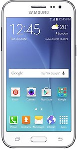 Samsung Galaxy J2 Android Lollipop, Quad Core Processor with 1GB RAM & 8GB ROM - White price in India.