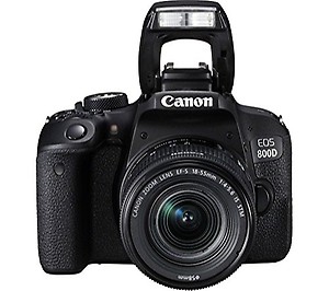 Canon EOS 800D 24.2MP Digital SLR Camera + EF-S 18-55 mm is STM Lens price in India.