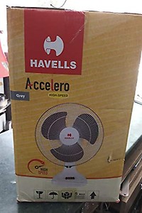 Havells Accelero High Speed 400mm Table Fan (White Grey) price in India.
