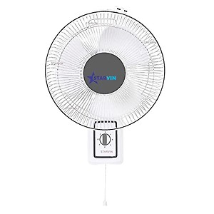 STARVIN Wall Fan High Speed Long Air Delivery with Powerful Motor 3 Speed Control 300 mm 12 Inch All Purpose Wall/Table Fan 1 Year Warranty || FA#55 price in India.