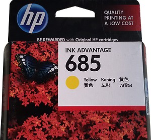 HP 685 Yellow Original Ink Advantage Cartridge (CZ124AA) price in India.
