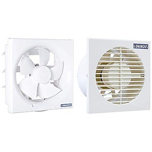 Luminous 150 mm Vento Axial Exhaust Fan & Exhaust Fan Vento Deluxe 200 mm Combo price in India.