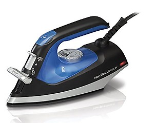 Hamilton Beach 3-in-1 Steam Iron for Clothes, Garment Steamer with 5 Fabric Settings, Steam Iron, Easy Glide Nonstick Soleplate, Iron Press, Steamer for Clothes, Travel Iron, Iron Box with Steamer price in India.