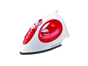 Bajaj MX-15 1200W Steam Iron with Steam Burst, Vertical and Horizontal Ironing, Non-Stick Coated Soleplate, White and Red price in India.