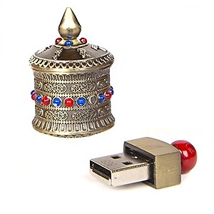 Hegatech-16 Gb USB 2.0 Flash Drive, Esthetic Designed Budha Prey Shell Pen Drive in Alloy Metal. High Storage Capacity with Transfer Speed 12 to 15 Mbps price in India.