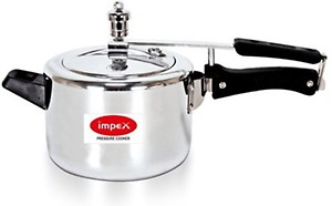 Impex 3 Litre Pressure cooker with Outer Lid, Pressure cooker with Quick and Even Heating, Virgin Grade Aluminium Pressure Cooker, 5 Years Warranty (Silver) (Non Induction Base, 3 Litres) price in India.