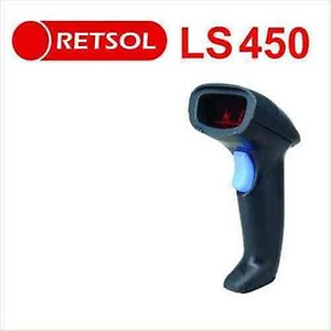 RETSOL LS 450A Laser Barcode Scanner BIS Approved Handheld 1D USB Wired Barcode Reader Optical Laser High Speed for Warehouse Supermarket POS (Pack of 1, Black) price in India.