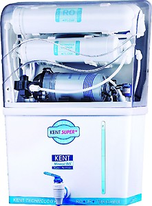 KENT Super Plus RO Water Purifier | 4 Years Free Service | Multiple Purification Process | RO + UF + TDS Control | 8L Tank | 15 LPH Flow | White price in India.