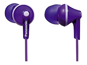 Panasonic Earphone - Canal Insidephone - Stereo - Violet RPHJE125V price in India.