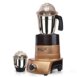 MASTER CLASSSANYO Gold Color 600Watts Mixer Grinder with 2 Jar (1 Large Jar and 1 Chutney Jar) MGF20-MCS-274 price in India.