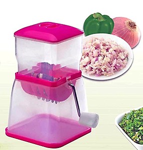 Lakkad International Vegetable Chopper Cutter with BPA Free Transparent Plastic Body n Stainless Steel Sharp Blade | Multipurpose Dry Fruit, Nuts, Chilly, Onion Cutting Machine For kitchen, Multicolor price in India.