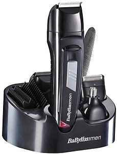 Babyliss For Men E824E Multi Purpose Trimmer I 30 Millimeter Stainless Steel Blades I Facial Saving Head I 30 Minutes Cordless Operation I 3 Years Warranty - Black price in India.