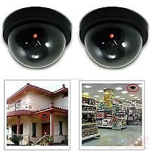 HEMJEX 4 Pcs Dummy CCTV Dome Camera with Blinking red LED Light. for Home or Office Security price in India.