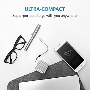 Anker SoundCore Nano, Super-Portable Bluetooth Speaker, Wireless Speaker with Big Sound and Hands-Free Calling, Works with iPhone, iPad, Samsung, Nexus, HTC, Laptops and More - Silver price in India.