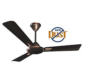 Crompton Aura Prime Decorative Ceiling Fan with Anti Dust Technology (Brown, Onyx, 1200 mm, 48 inch) price in India.