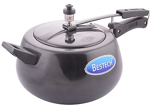 Bestech Metal Hard Anodized Pressure Cooker, 14.5 x 22, Pack of 1 price in India.