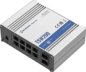 TSW200 - Industrial Ethernet Switch - 8 LAN/GigaBit ETH / 2 x SFP / 8 POE / 7-57 VDC price in India.