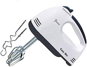Rexmon 7 Speed fit Double Whisk Egg Hand Mixer Electric Batter Beater for Cake Baking ice Creme (White) price in India.