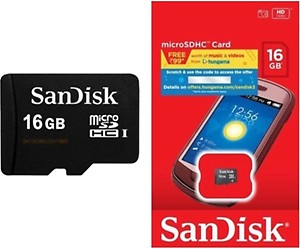 SanDisk microSDHC 16 GB Class 4 Memory Card (Pack Of 5)