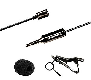 Saramonic SR-LMX1+ Broadcast Quality Lavaliere Clip-on Microphone (Black) price in India.