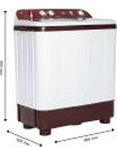 Haier 9 kg Semi-Automatic Top Loading Washing Machine (HTW90-1128BT Burgundy) price in India.