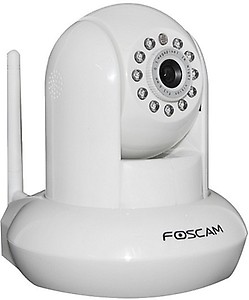 Foscam FI9821P Plug & Play 1.0 Megapixel 1280 x 720 Wireless/Wired Pan/tilt IP Camera with IR-Cut (White) price in India.