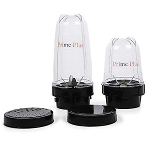 Prime Plus ABS Plastic Bullet Jar Smoothie Maker For regular Mixer Grinder Black price in India.