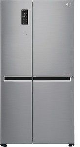 LG 687 L Frost Free Side by Side Refrigerator with with Smart ThinQ(WiFi Enabled)  (Shiny Steel/Platinum Silver3, GC-B247SLUV) price in India.