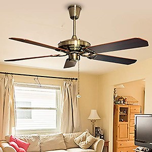 Fanzart Classic -52 inch Classical fan with 5 Special Wooden Reversible Dual Colour Blades, Pull Chain Operation, Energy Saving, Noiseless Motor price in India.