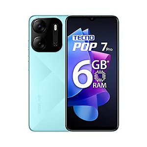 Tecno Pop 7 Pro 64 GB 3 GB RAM, Blue, Mobile Phone price in India.