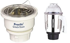 Preethi Stainless Steel Mga-502 04-Litre Grind And Store Jar & Mga-514 175-Litre Taper Jar price in India.