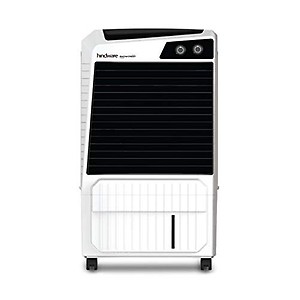 Hindware Smart Appliances Fascino 100L Desert Air Cooler with Honeycomb Pads, Inverter Compatible, Castor wheels with High Air Delivery (Black & White) price in India.