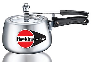 Hawkins Contura 4 Litre Aluminium Inner Lid Pressure Cooker, Handi Cooker, Silver (HC40) price in .