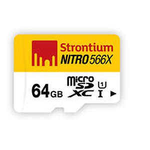 Strontium NITRO 566X 64GB MicroSDHC UHS-1 Memory Card CLASS10 85MB/S price in India.