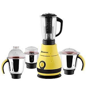 Anjalimix Designo Mixer Grinder With 3 Jar 1000 Watts - Yellow price in India.