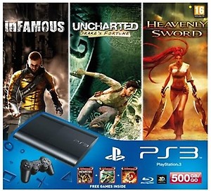 Sony PS3 12 GB Gaming Console (With Free Resistance Fall Of Man and Little Big planet 2) price in India.