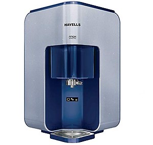HAVELLS Max Alkaline 7L RO + UV Water Purifier with 8 Stage Purification (Sparkling White/Blue) price in India.