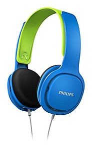 PHILIPS SHK2000BL/00 Bluetooth without Mic Headset  (Blue & Green, On the Ear) price in India.