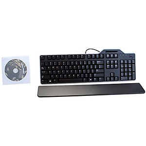 NEW OEM Dell KB813t Black USB English Keyboard with Smart Card Reader - 34GPR price in India.