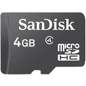 Sandisk 8GB Class 4 SDHC Card price in India.