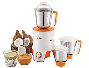 Rally Twista Mixer & Grinder with 3 Stainless Steel Jars | Leak Proof Jar for Making Chutney & Grinding Other Ingredients | Compact and Stylish Design | 750w | price in India.