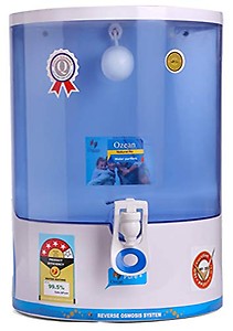 Ozean Pure+ RO+Mineral 10 LTR Water Purifier with Full Kit (Black) (Blue) price in India.