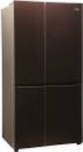 Haier 531L Inverter French Door Side by Side Convertible Refrigerator (Chocolate Glass, HRB-550CG)
