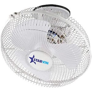 STARVIN Cabin Fan Metal Celling Fan 12 Inch, 300 MM with 1 Year Warranty 30% More Air High Speed Wall fan || 100% Copper Motor || Make in India || White Cabin || FG@26 price in India.