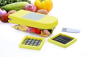 Ganesh 7 In 1 Unbreakable Vegetable & Fruit Quick Dicer Chopper, Sky Blue price in India.