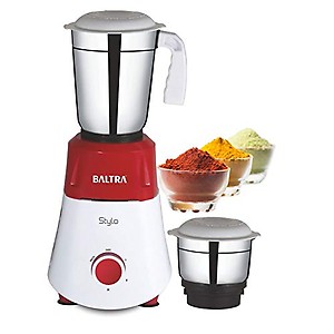 Baltra Stylo 2 550W 2 Jar Mixer Grinder, Red price in India.