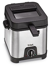 T-fal FF492D Stainless Steel 1.2-Liter Oil Capacity Adjustable Temperature Mini Deep Fryer with Removable Lid, 0.66-Pound, Silver price in India.